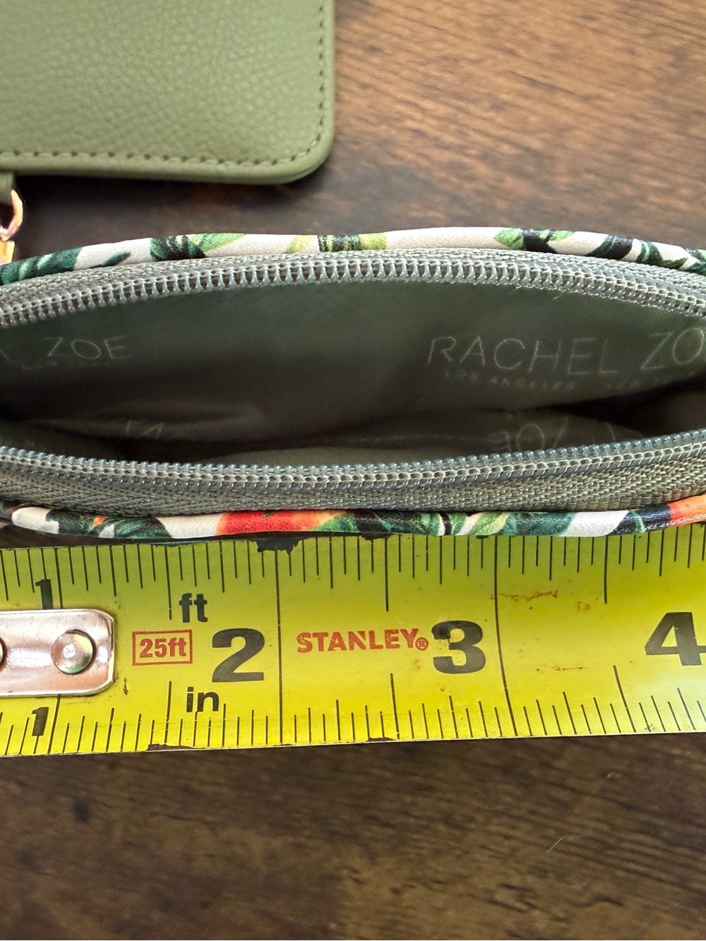 Rachel Zoe Olive Green Wrist Strap with Matching Citrus Pouch Accent - Picture 9 of 12